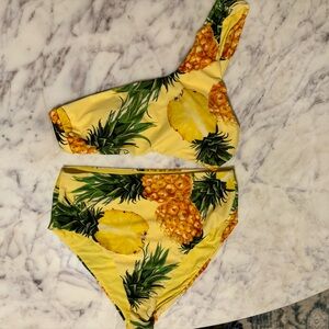 Anthropologie Pineapple Bikini size small